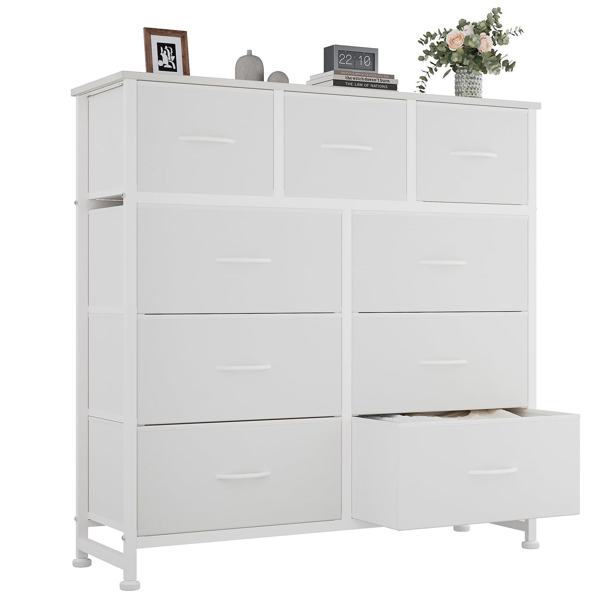 9 Drawer Black Dresser for Bedroom, Closet Organizer Storage Tower